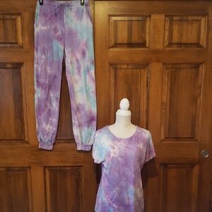 Hotouch Multicolored Tie-Dye  Pajamas
